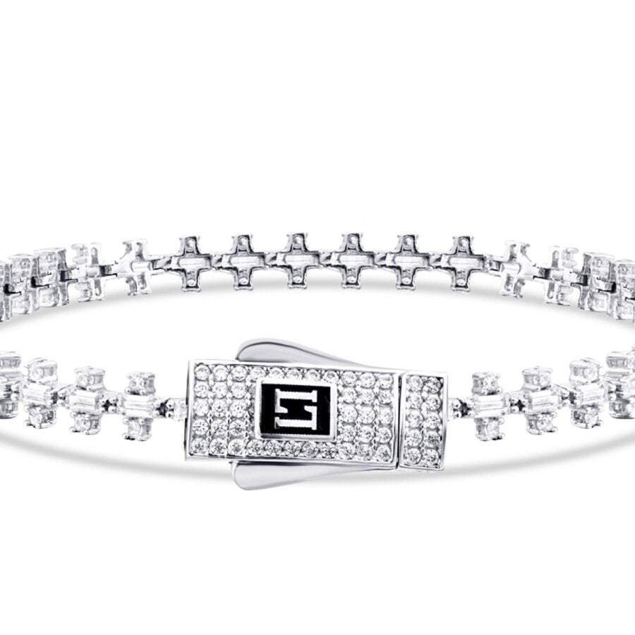Gold Stone Baguette Bracelet