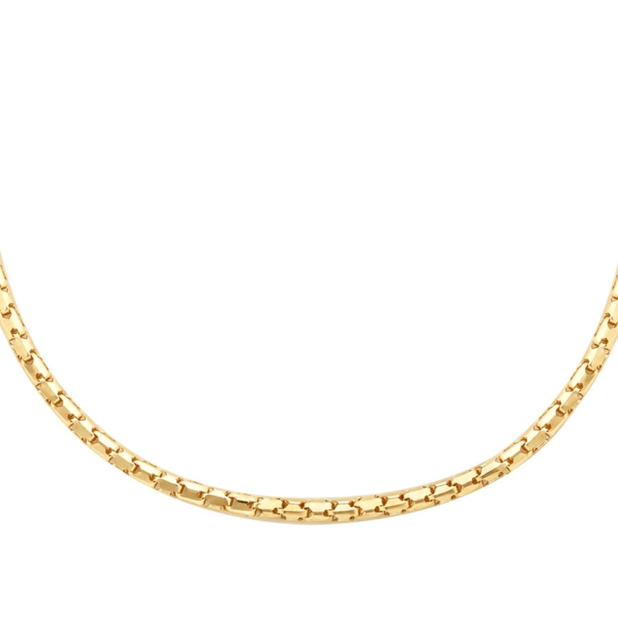 Gold Trend Square Link Necklace