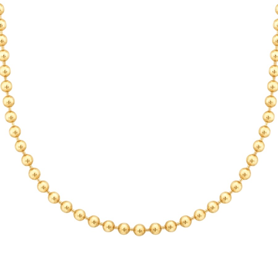 Gold Bead Chain Necklace
