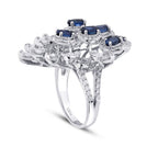 3,99 Carat Diamond Sapphire Ring