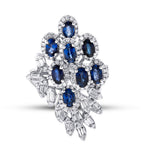 3,99 Carat Diamond Sapphire Ring