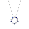 1,45 Carat Diamond Sapphire Necklace