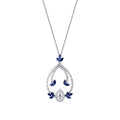 1,04 Carat Diamond Sapphire Necklace