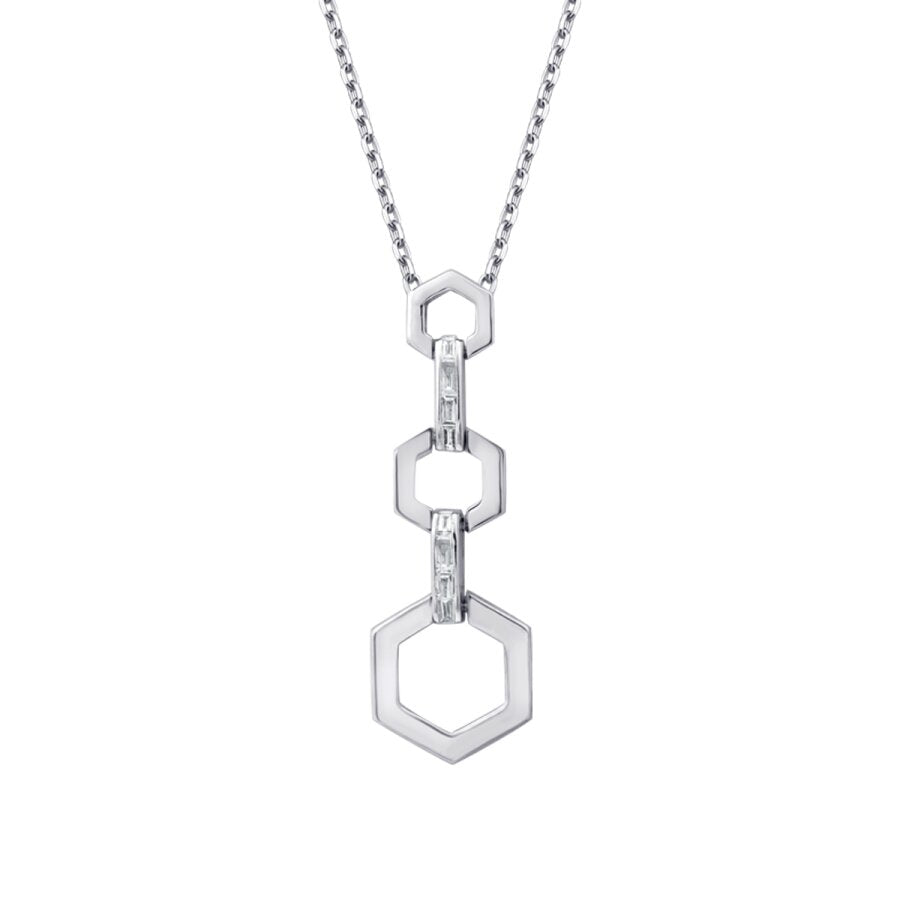 0,15 Carat Diamond Baguette Necklace
