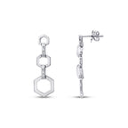 0,29 Carat Diamond Baguette Earrings