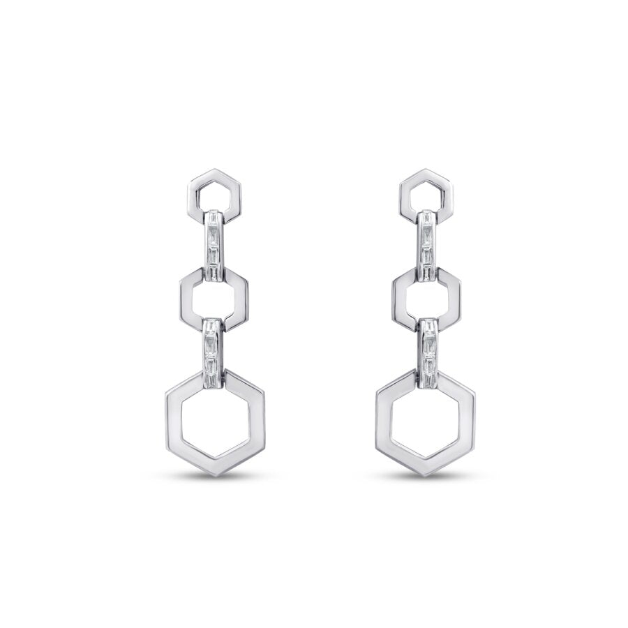 0,29 Carat Diamond Baguette Earrings