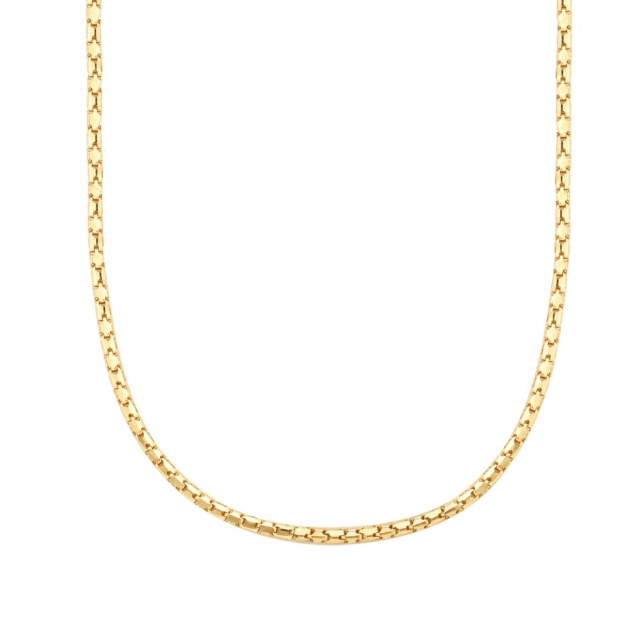 Gold Trend Square Link Necklace