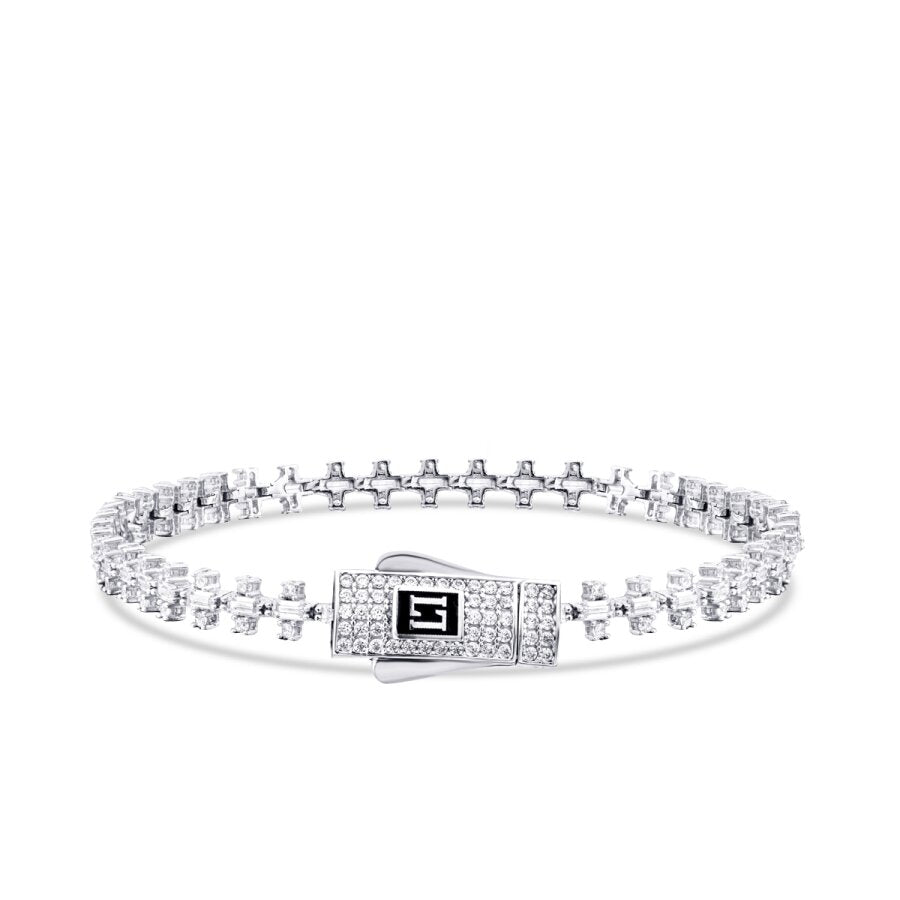 Gold Stone Baguette Bracelet