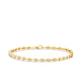 Gold Stone Geometric V-Shaped Bracelet