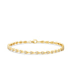 Gold Stone Geometric V-Shaped Bracelet
