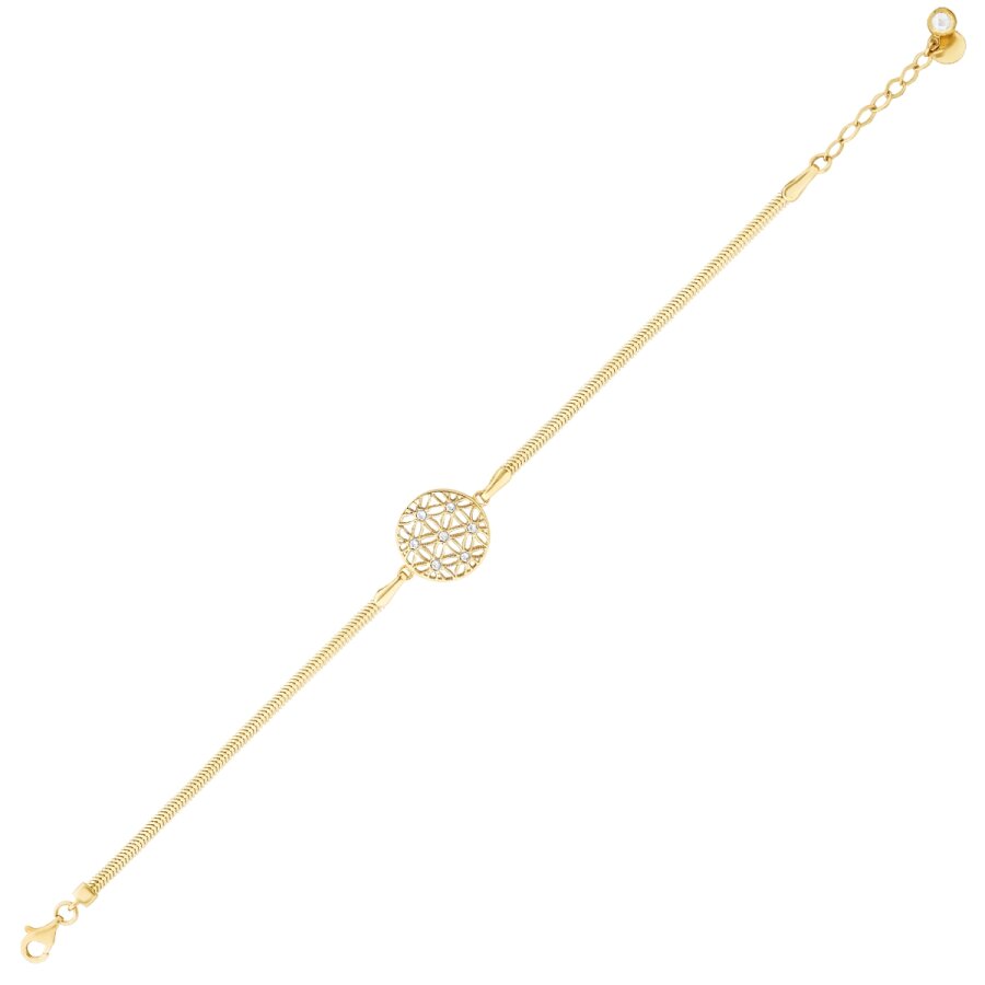 Gold Stone Flower Bracelet