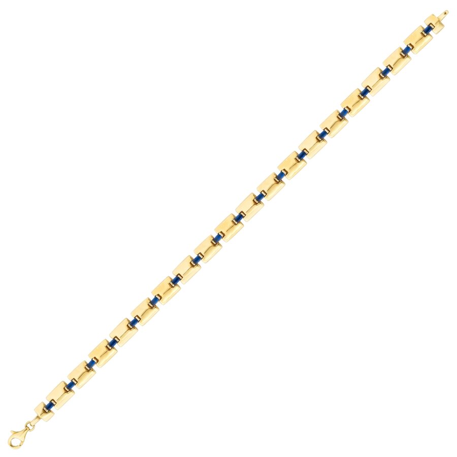 Gold Enamel Rectangular Bracelet