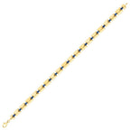 Gold Enamel Rectangular Bracelet