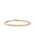 Gold Tricolor Bead Bracelet
