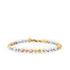 Gold Tricolor Bead Bracelet