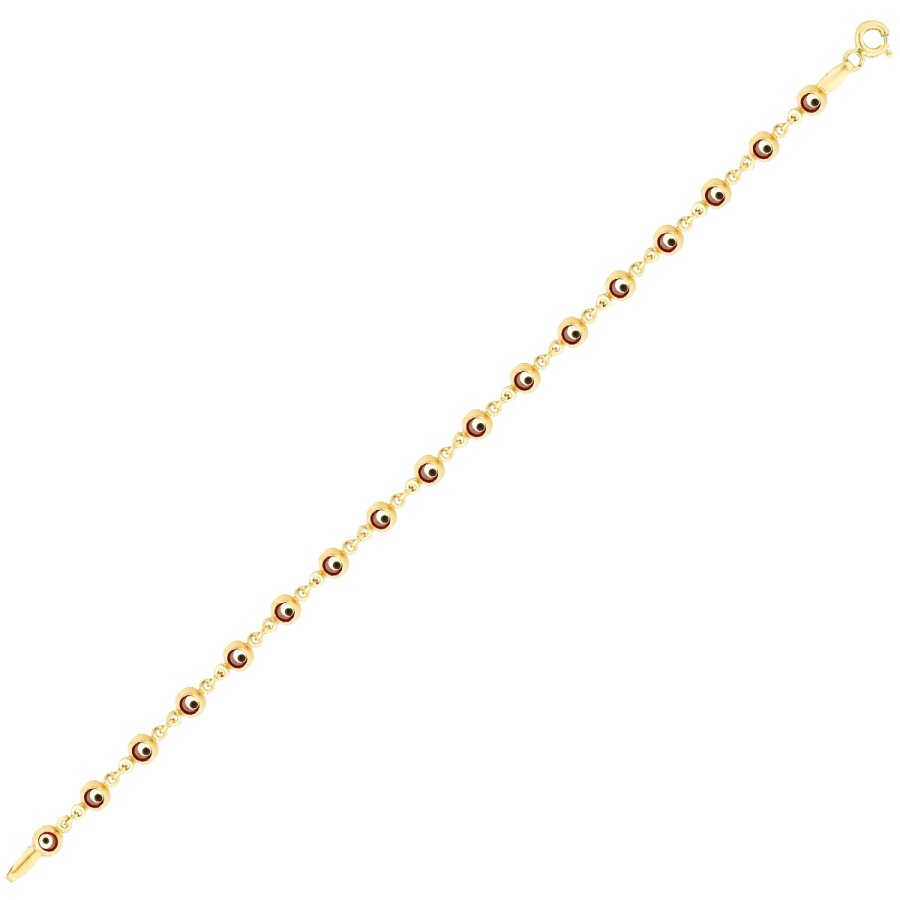Gold Evil Eye Bead Bracelet