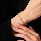 Gold Evil Eye Bead Bracelet