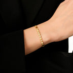 Gold Stone Honeycomb Bracelet