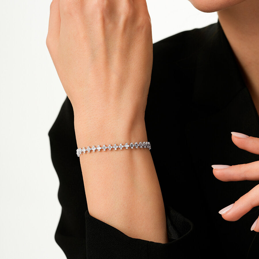 Gold Stone Baguette Bracelet