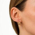 Gold North Star Earrings
