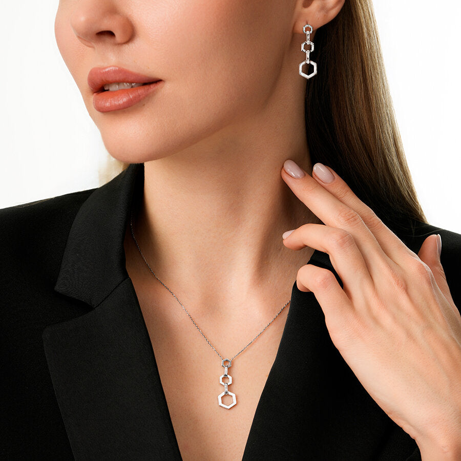 0,15 Carat Diamond Baguette Necklace