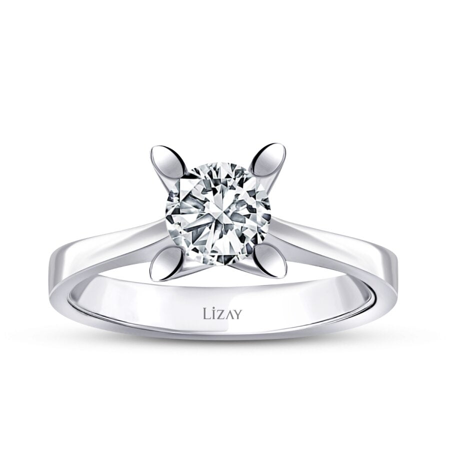 0,70 Carat Diamond Round Solitaire Engagement Ring