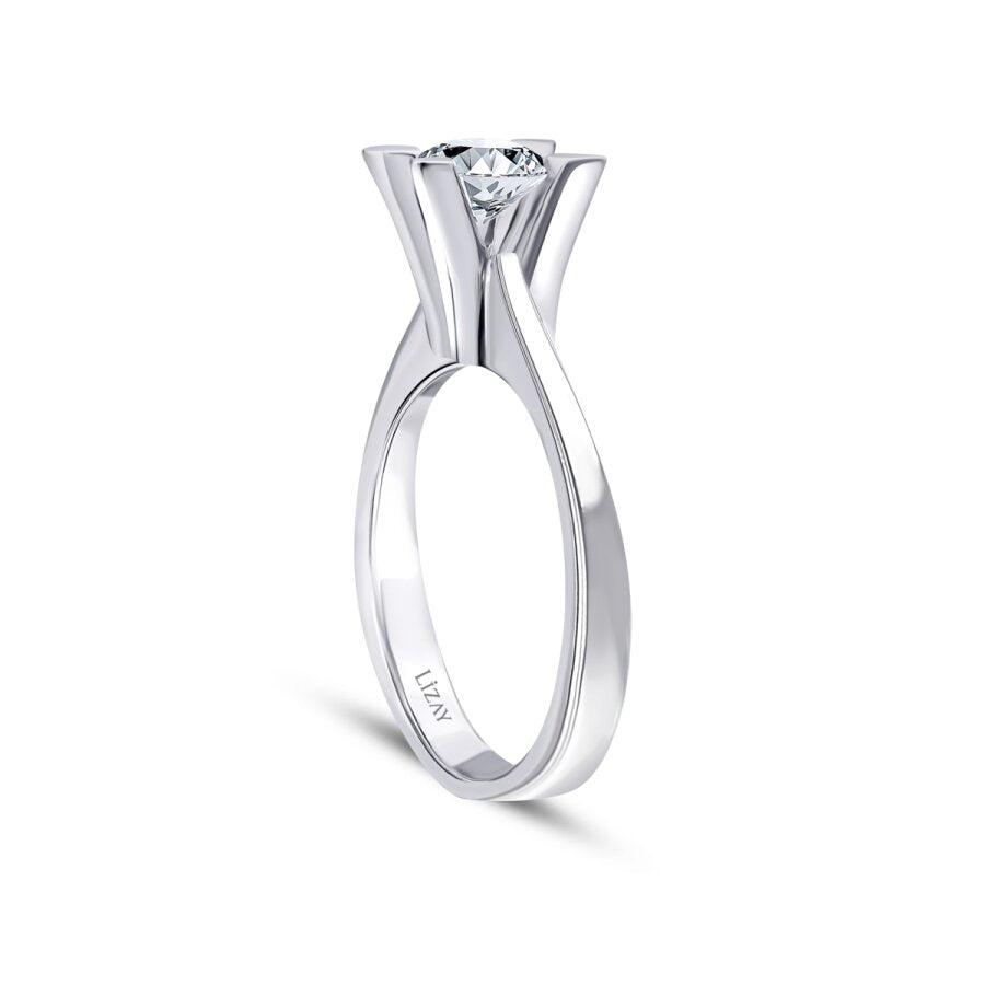 0.60 Carat Diamond Round Solitaire Engagement Ring