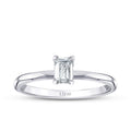 0,30 Carat Diamond Emerald Round Solitaire Engagement Ring