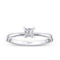 0,20 Carat Diamond Princess Solitaire Engagement Ring