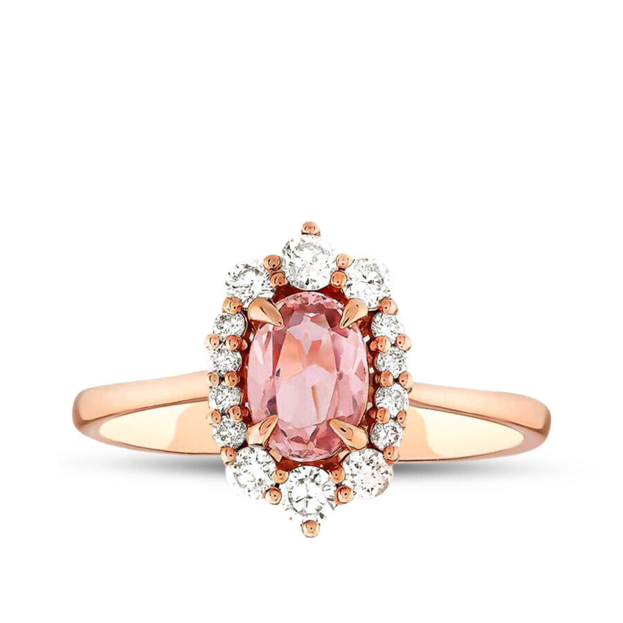 1,06 Carat Diamond Morganite Ring