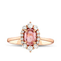 1,06 Carat Diamond Morganite Ring