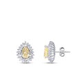 3,64 Carat Diamond Fancy Pear Earrings