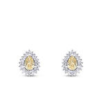 3,64 Carat Diamond Fancy Pear Earrings