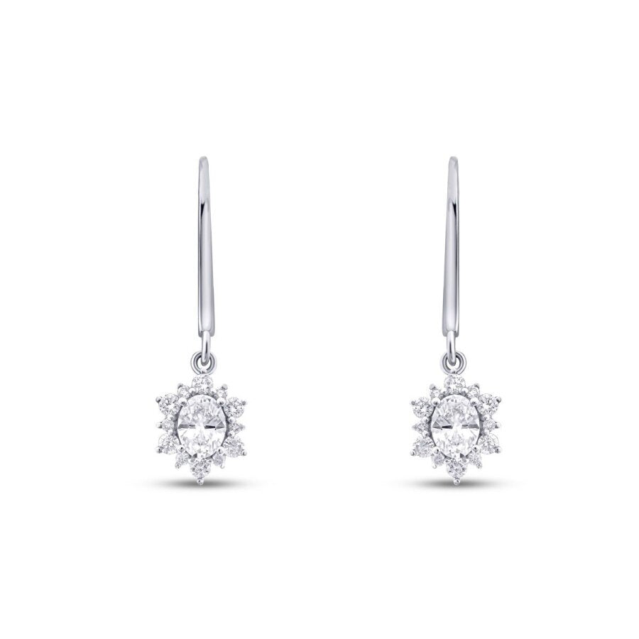 0,85 Carat Diamond Oval Earrings