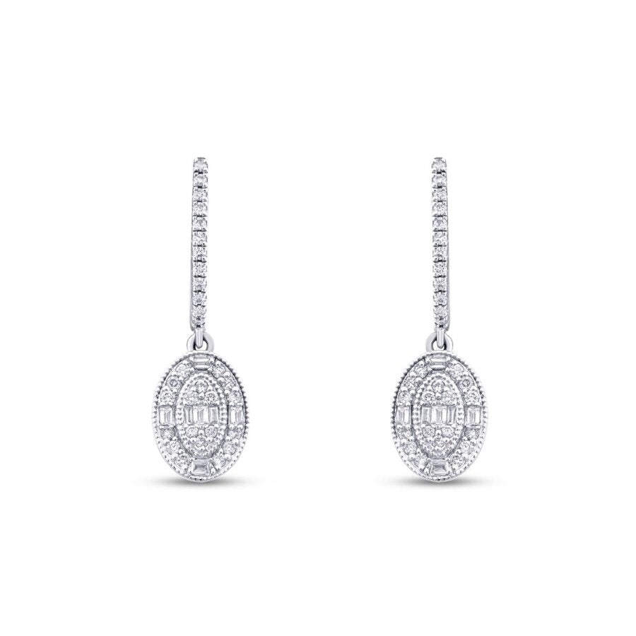 0,51 Carat Diamond Baguette Earrings