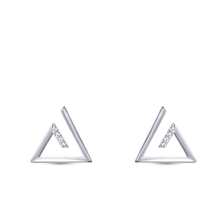 0,09 Carat Diamond Round Trend Earrings