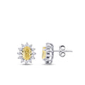 3,29 Carat Diamond Fancy Oval-Stone Earrings