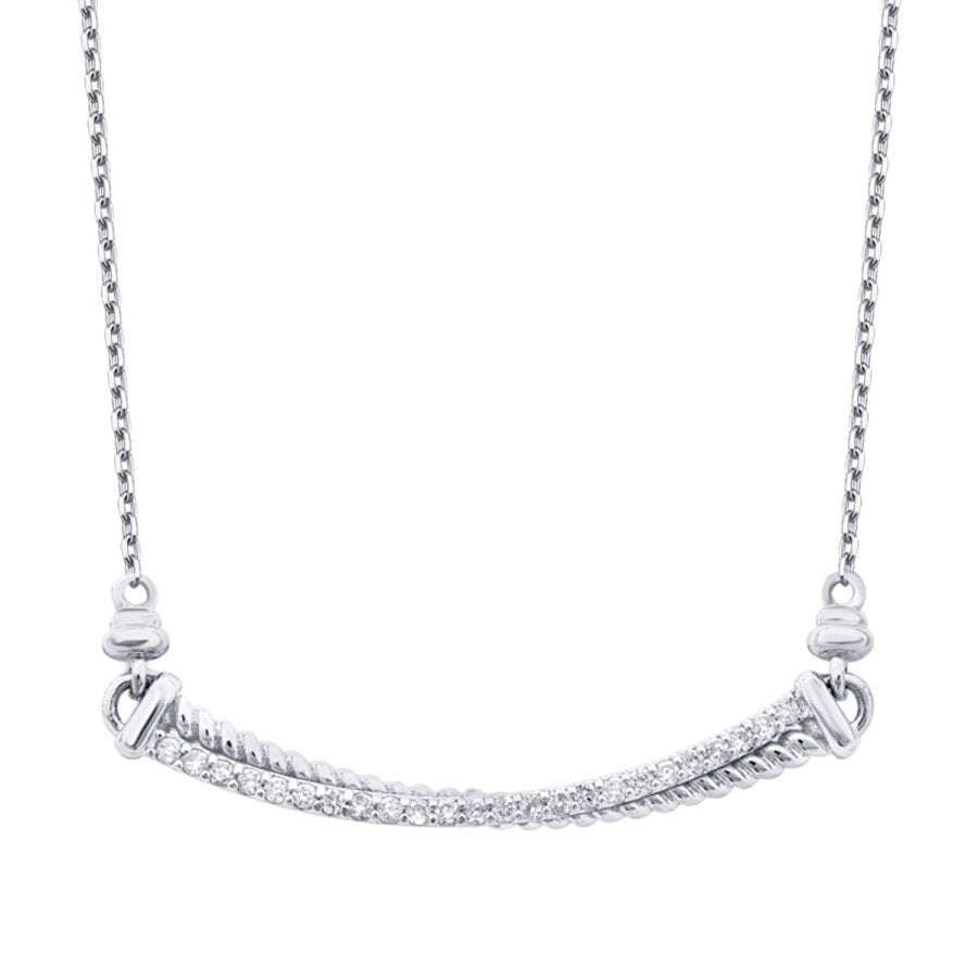 0,18 Carat Diamond Round Trend Necklace