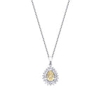 1,81 Carat Diamond Fancy Pear Necklace