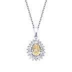 1,81 Carat Diamond Fancy Pear Necklace