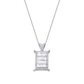 0.49 Carat Diamond Baguette Necklace