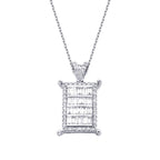 0.49 Carat Diamond Baguette Necklace