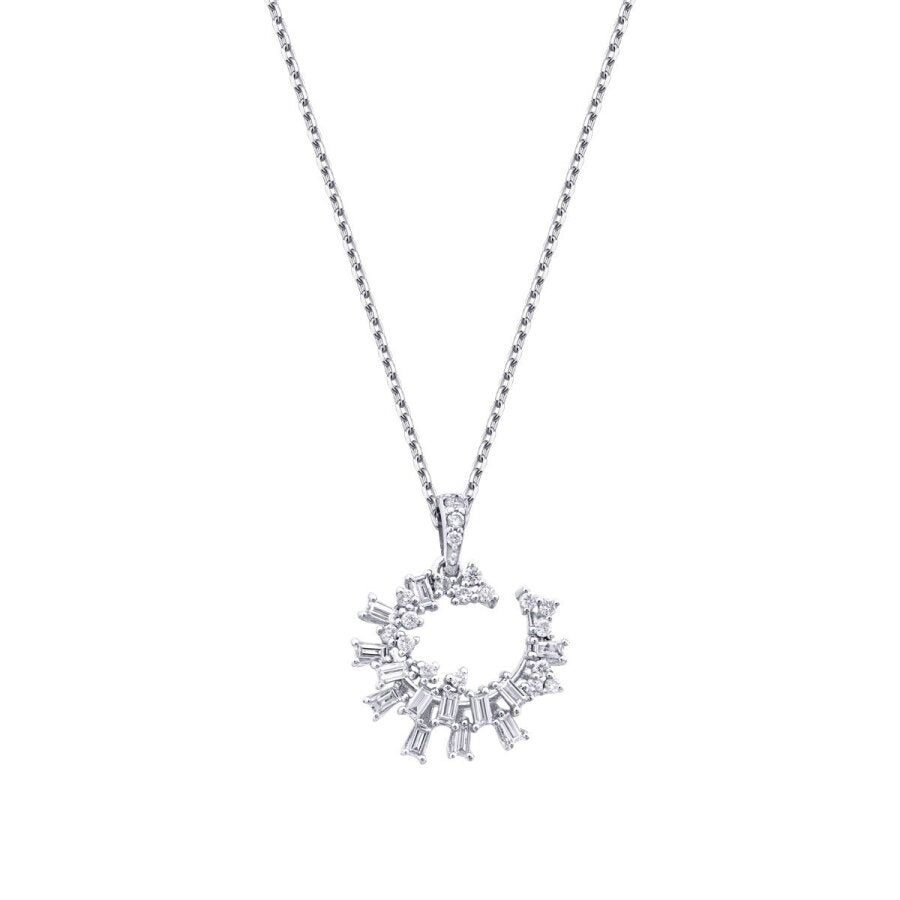 0,34 Carat Diamond Trend Baguette Necklace