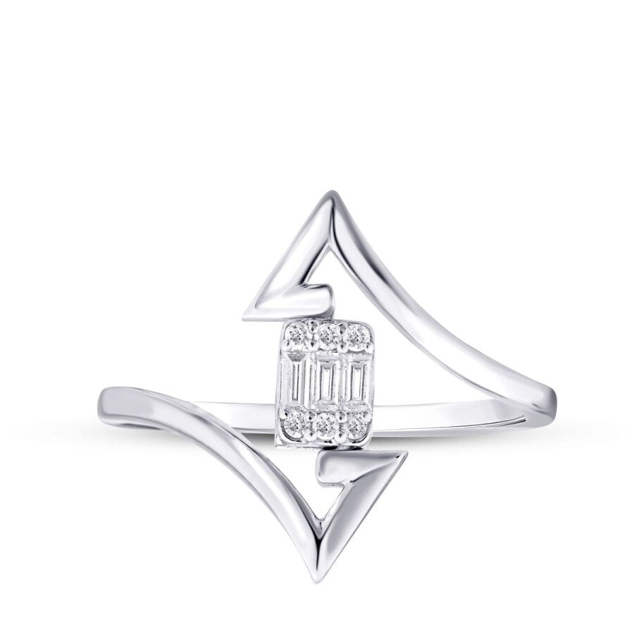 0,13 Carat Diamond Baguette Ring