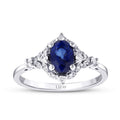 1,25 Carat Diamond Oval Sapphire Ring