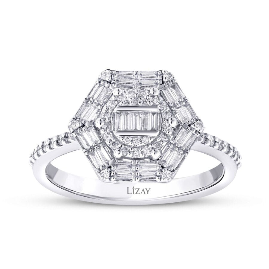 0,34 Carat Diamond Baguette Ring