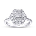 0,34 Carat Diamond Baguette Ring