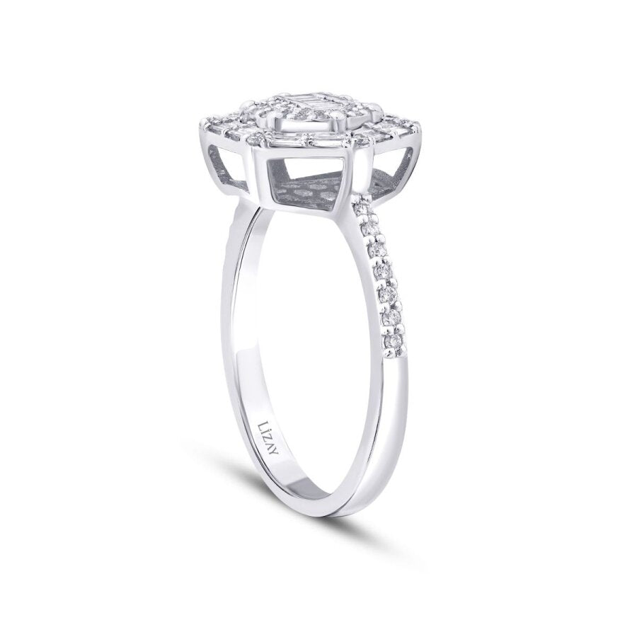 0,34 Carat Diamond Baguette Ring