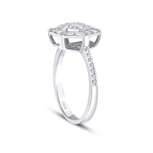 0,34 Carat Diamond Baguette Ring
