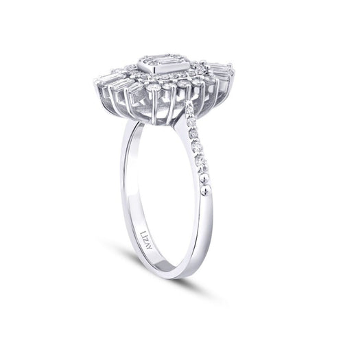 0.68 Carat Diamond Baguette Trend Ring